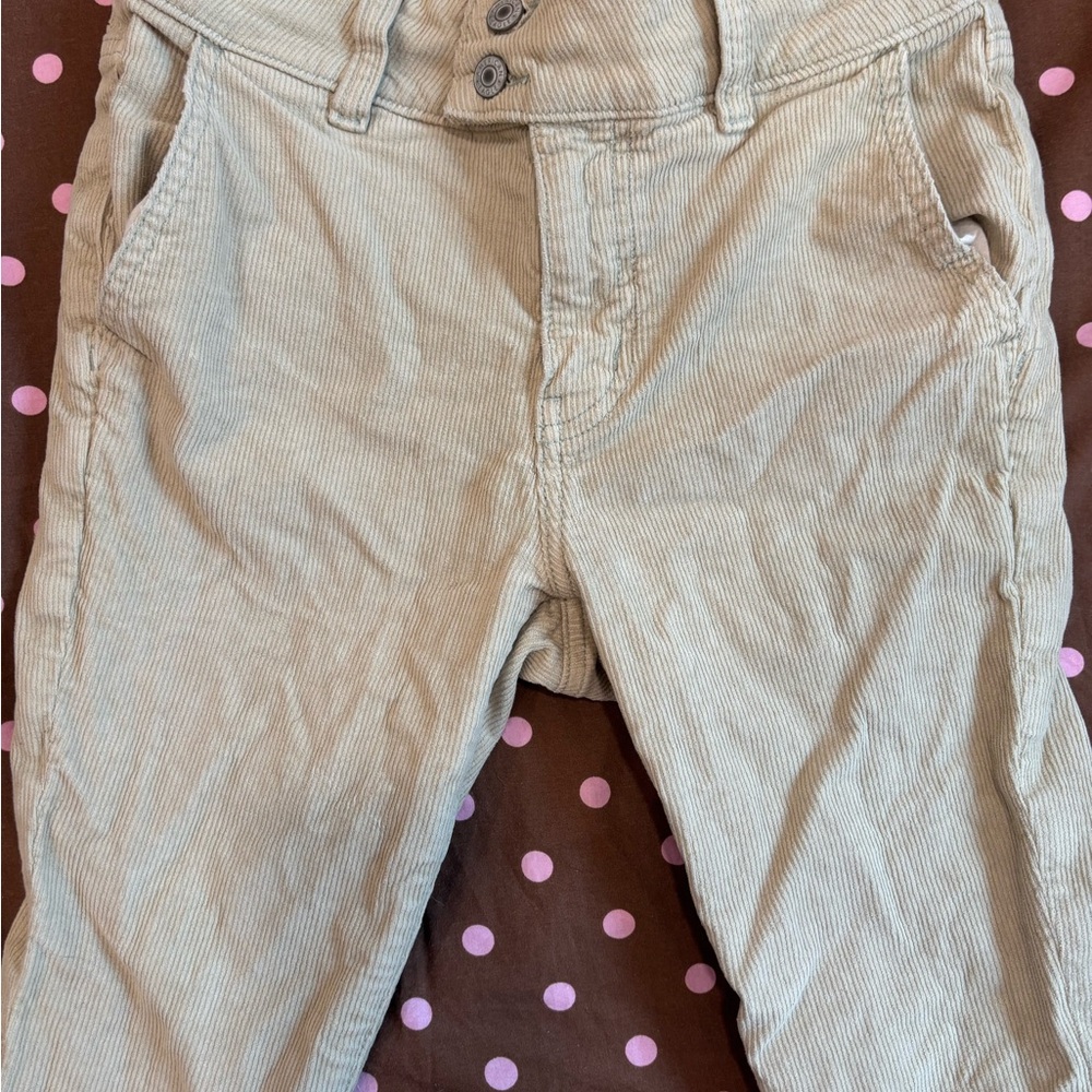 American Eagle Outfitters Olive Corduroy High-Rise Pants